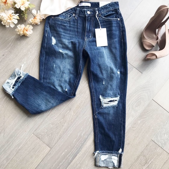 Ready for Brunch Distressed Boyfriend Slim Fit Jeans - Picture 4 of 5